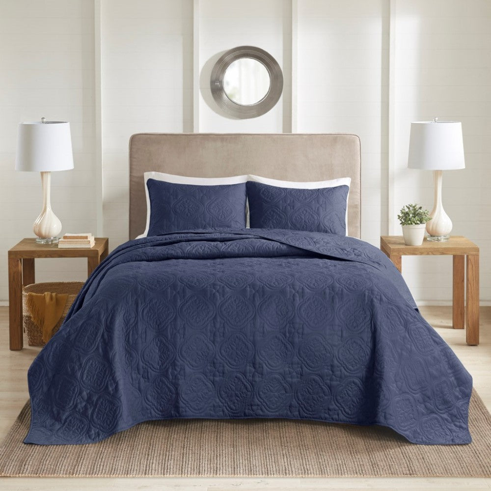 3 Piece Reversible Bedspread Set Khaki King/Cal King