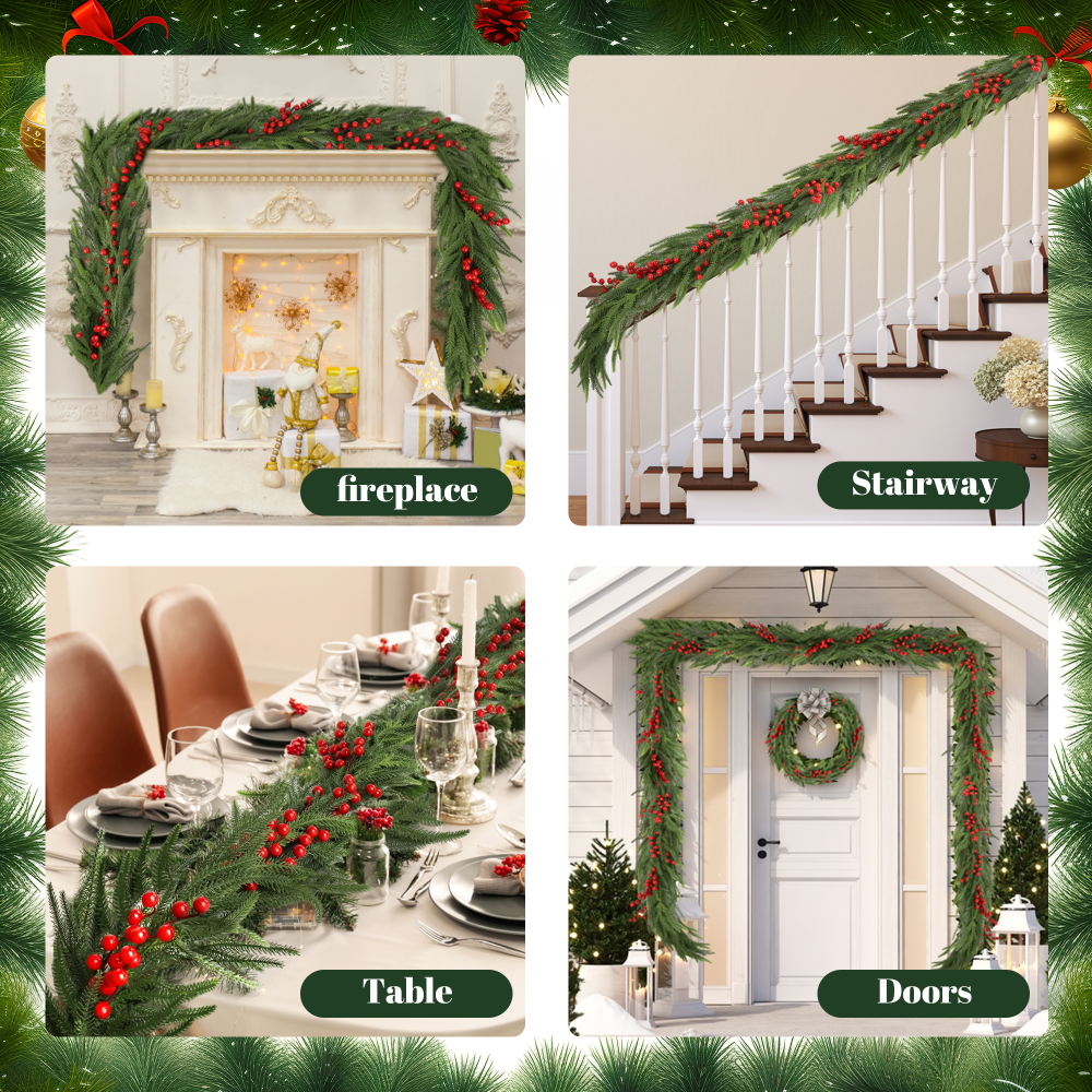 72'' in. Lighted Faux Spruce Garland
