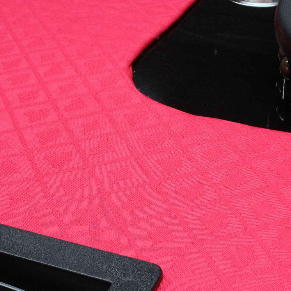 96" Poker Table for 10 Players Casino Game Texas Hold'em Premium Oval with Round Stud Rivet Decorate Waterproof Cloth Chip Tray Cup Holders Red