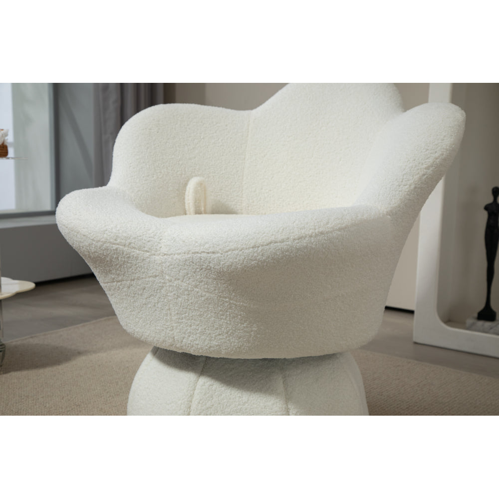 The 360-degree spinning armchair is designed for your leisure and comfort. The sturdy and wide base, Irony and metal turntable can achieve smooth and easy rotation. Sitting on it, you will fall