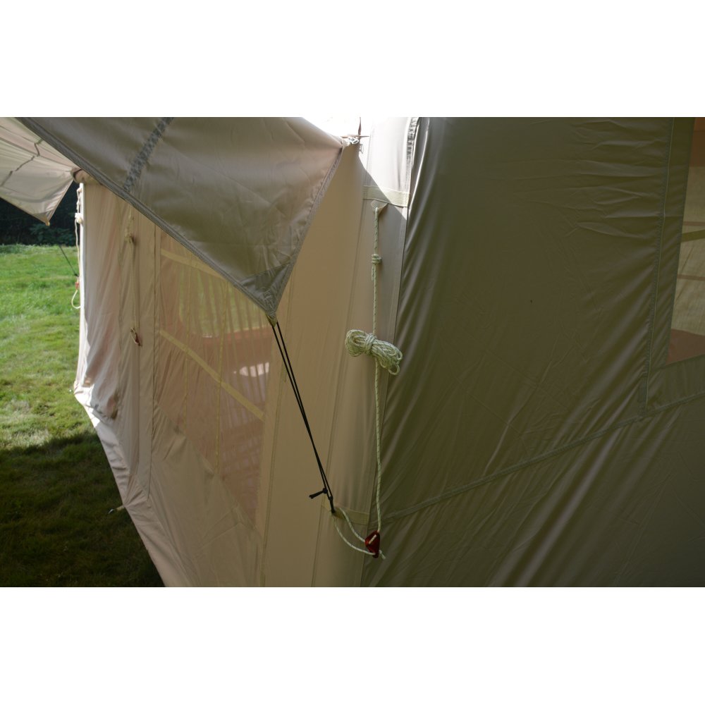 9.8 x13ft with canopy, Inflatable Camping Tents with Hand Pump, Air Glamping Tents, Easy Setup Waterproof and Windproof Blow up Tent Beige