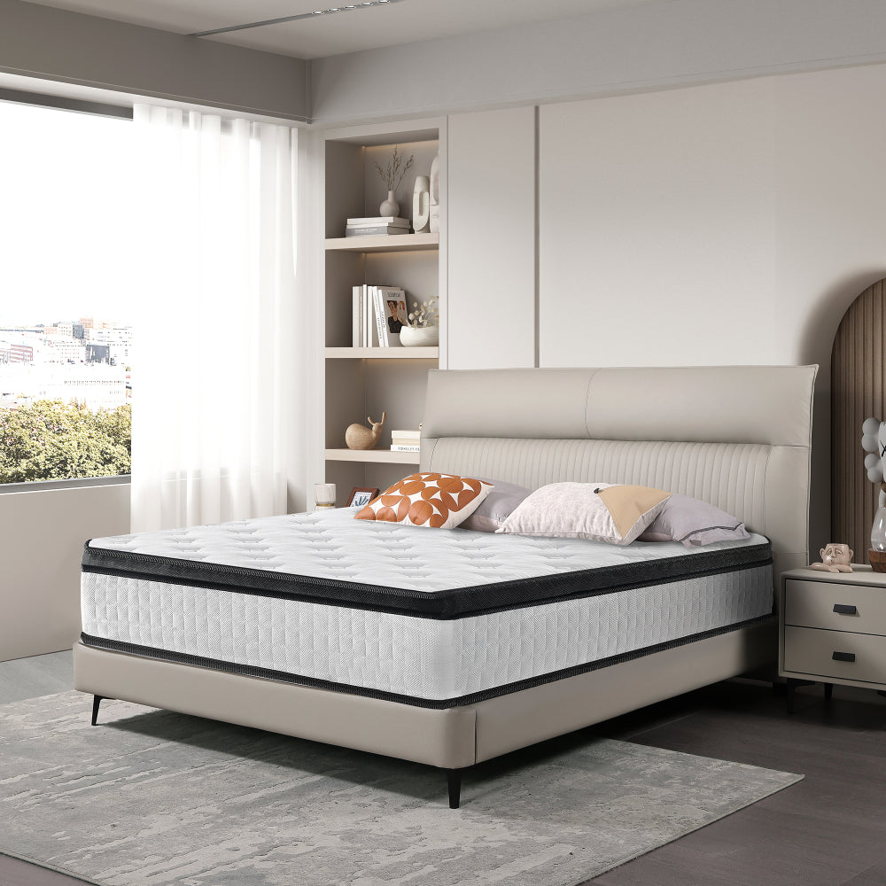 12 Inch Twin XL Breathable Cool Cover Certipur-US Memory Foam Individual Pocket Spring Hybrid Mattress