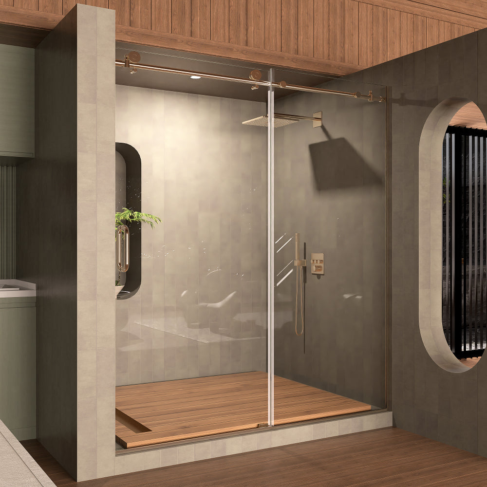 58-60" W x 60" H Frameless Sliding Bathtub Door, Tub Shower Door, Bathtub Glass Door, Bathtub Shower Door, 1/4" (6mm) Certified Clear Tempered Glass, Chrome