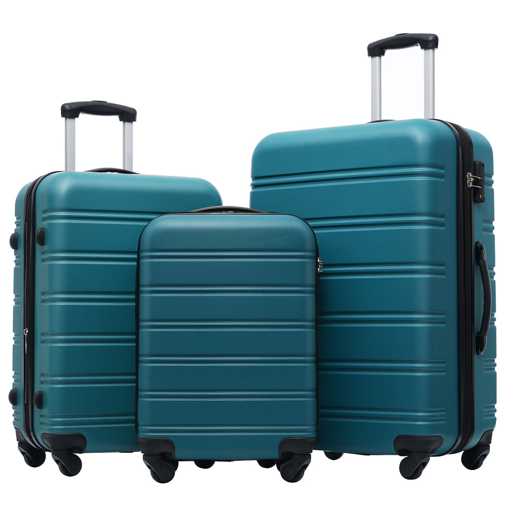 Hardshell Luggage Sets 3 pcs Spinner Suitcase with TSA Lock Lightweight-20"+24"+28" Luggages