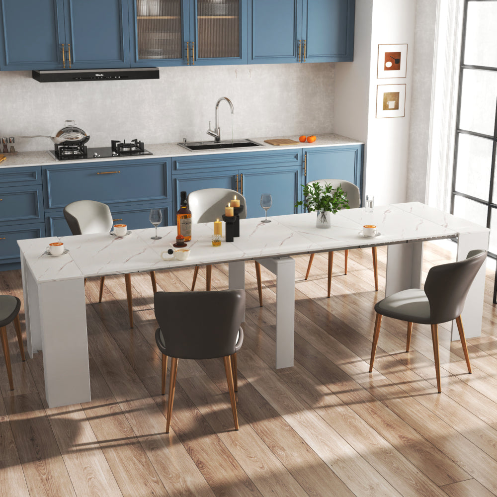 Modern Extendable Dining Table with Storage