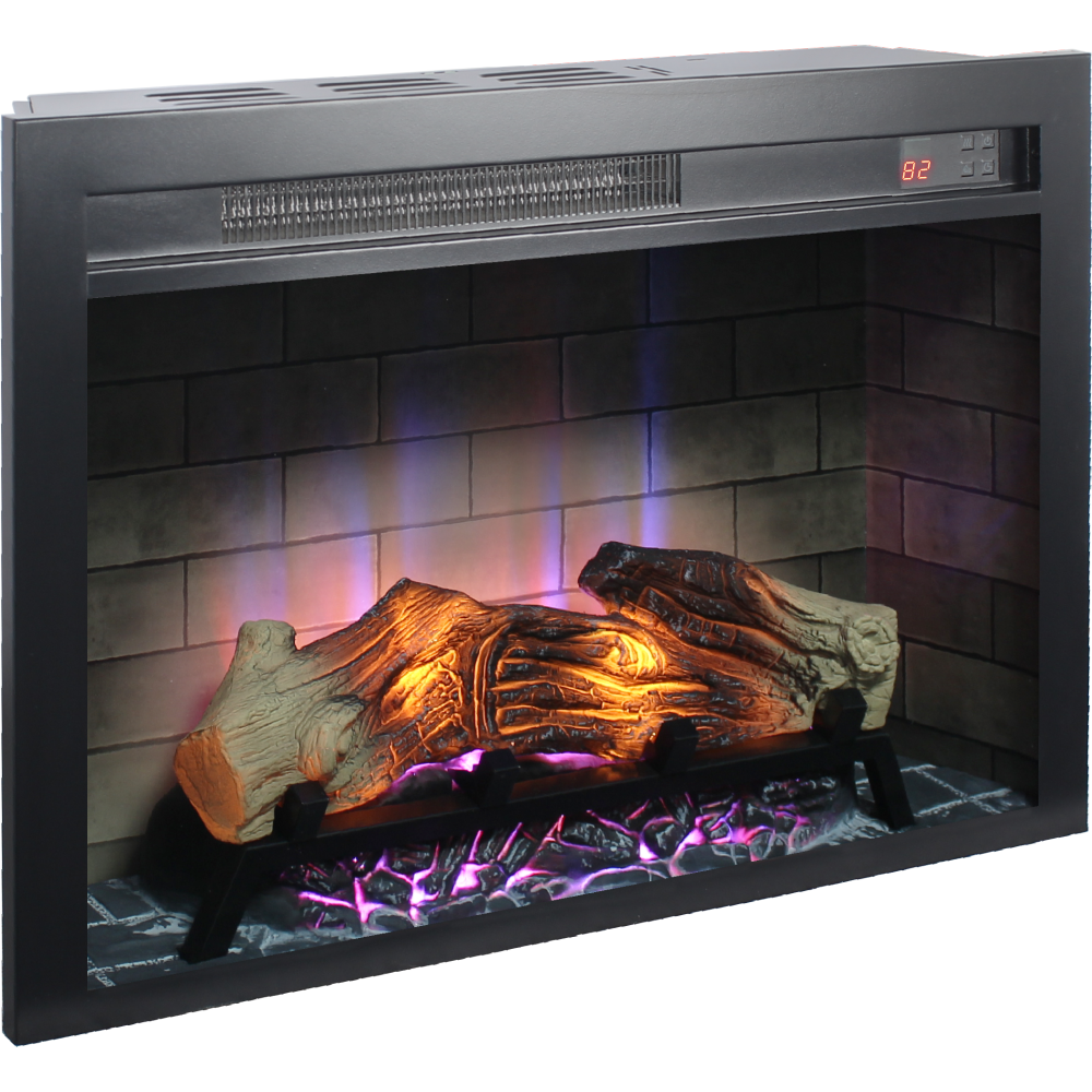 28 inch Electric Fireplace Insert, multicolored flames