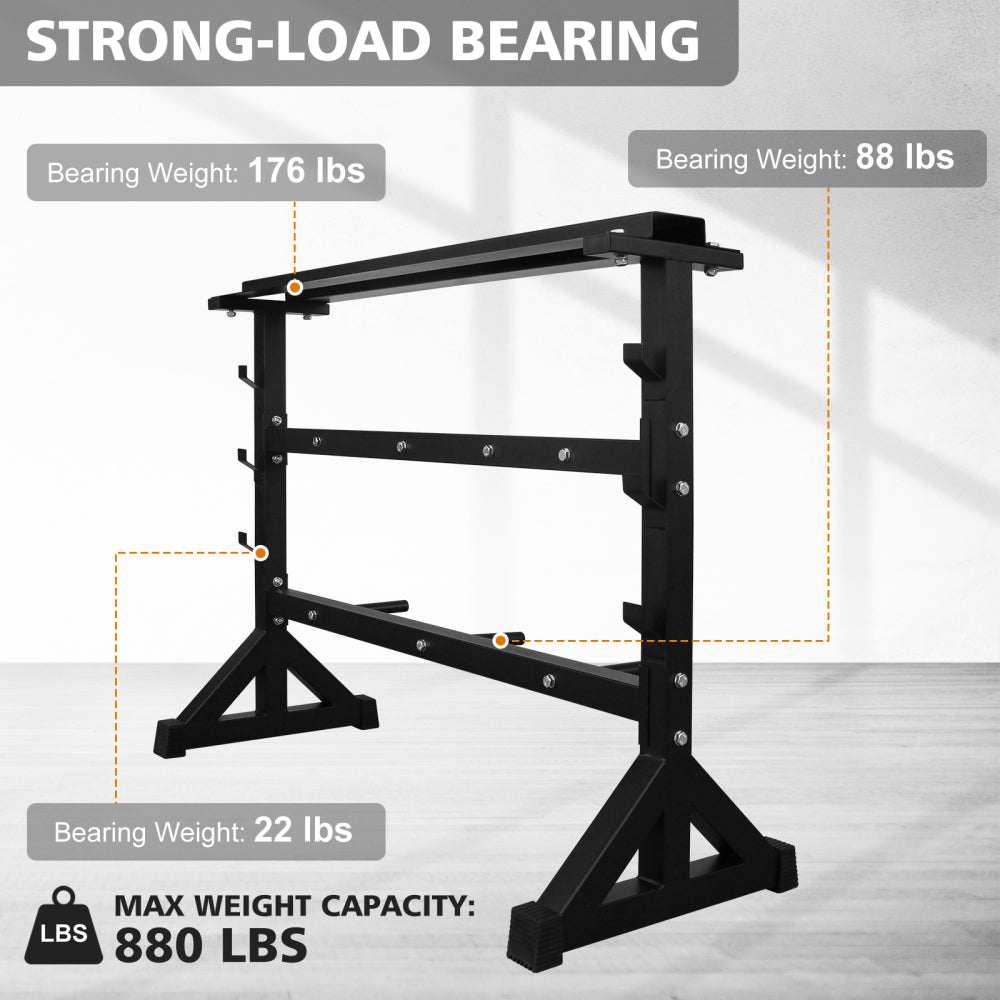 Dumbbell Rack Stand, Multifunctional Barbell Rack Weight Rack for Dumbbells, Heavy Duty Weight Storage Organizer Dumbbell Storage Stand Holder
