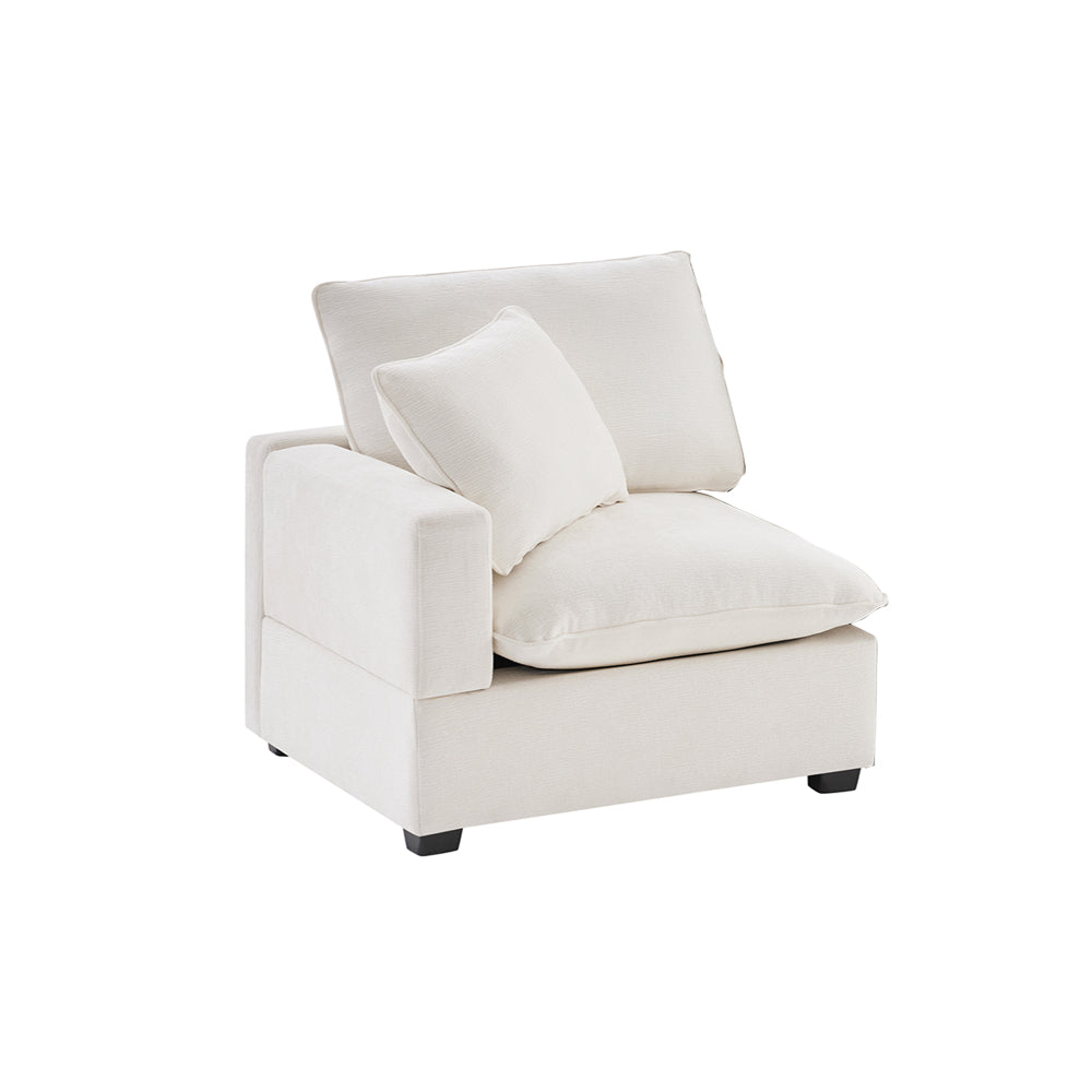 26*26" Ottoman Module for Modular Sectional Sofa,Wide Seat,Chenille,2 Colors
