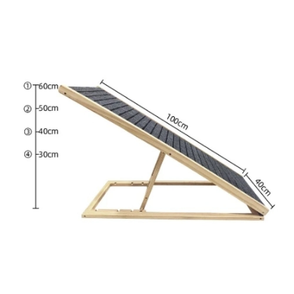 Dog Ramp for Bed, Extra Wide Excellent Traction, Pet Ramp for Small Dogs to Get on Couch Car, Non-Slip Rubber Surface, 16" Wide Hold up to 80lb, Adjustable, Foldable,Car Ramps,Dog Ramp