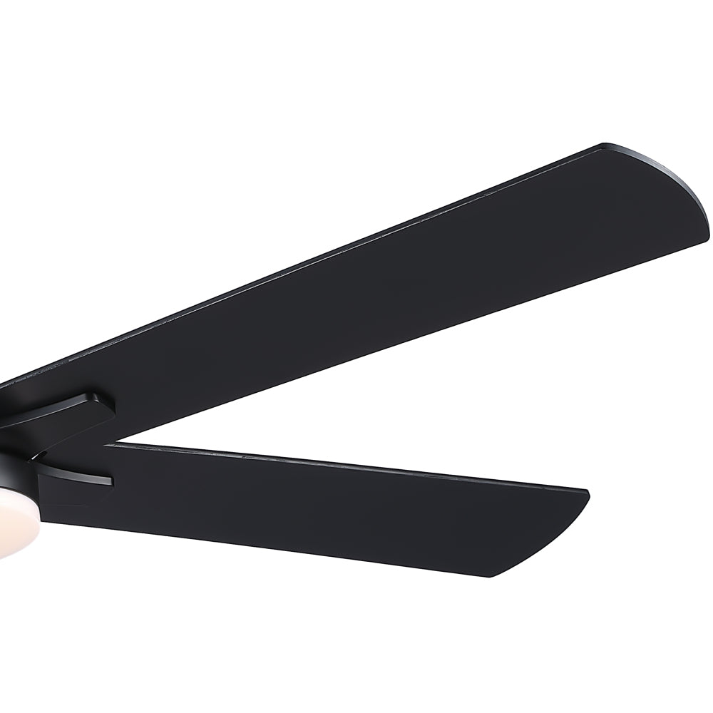 52" Black Lowe Profile Ceiling Fan with Light