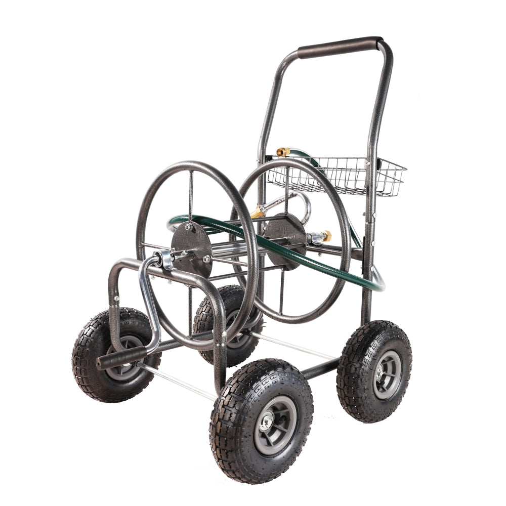 40 litre high capacity lawn roller, can fill sand/water, U-shaped ergonomic handle, easy to push and pull, suitable for gardens, farms, parks, black
