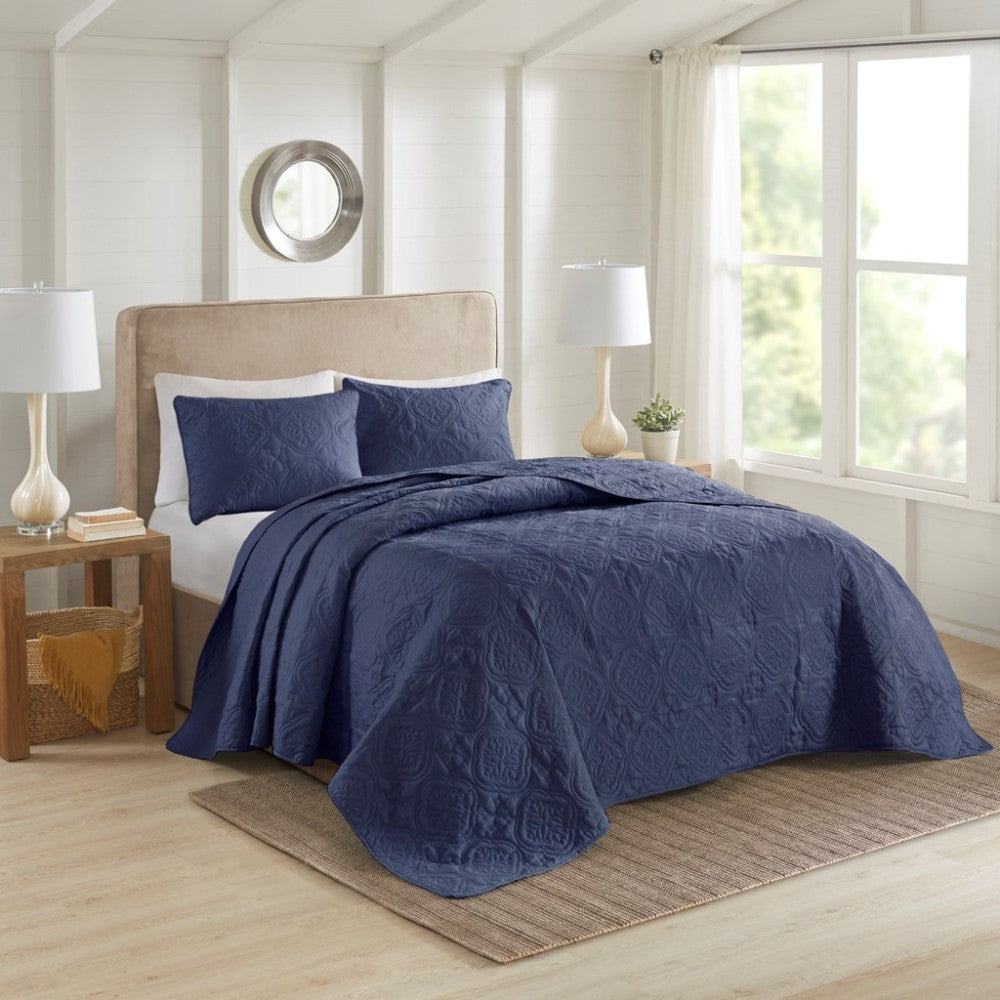3 Piece Reversible Bedspread Set Khaki King/Cal King