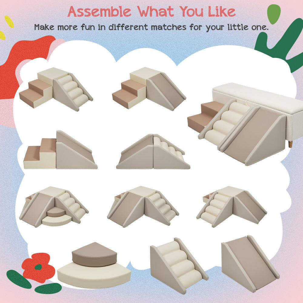 9-Piece Kids Climb & Crawl Soft Foam, Block Activity Play Set for Child, Toddler Toys Indoor, Baby Climbing Toys, Child Playtime Corner Climber Foam