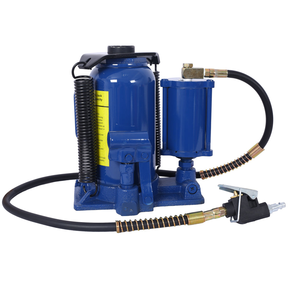 Air Hydraulic Bottle Jack, 20 Ton/44029 LBS All Welded Bottle Jack, 10.2-19.7 inch Lifting Range, Manual Handle and Air Pump, for Car, Pickup, Truck, RV, Auto Repair, Industrial Engineering,Green