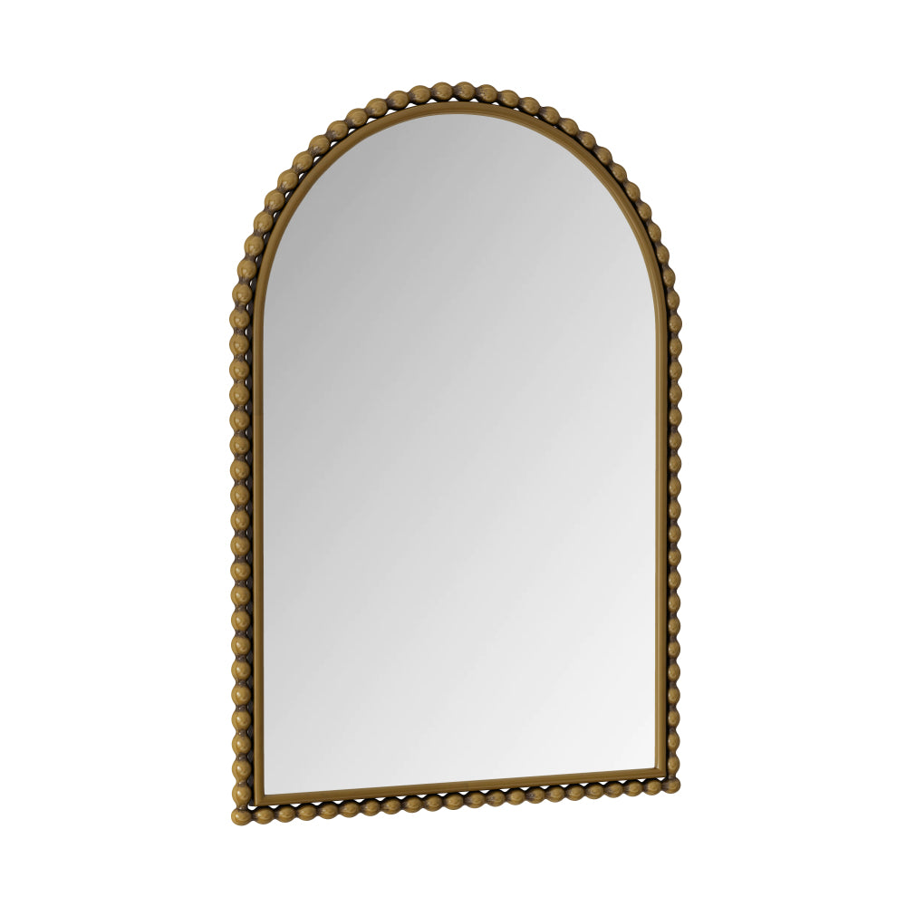Iron Art Arch Vintage Vanity Mirror, Wall Hanging, Placed On The Table, Suitable For Living Room, Bedroom, Bathroom (Gold)