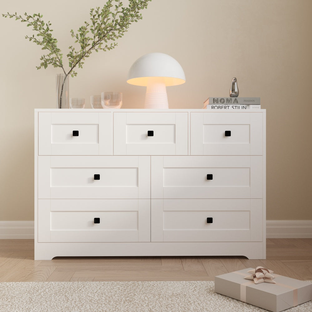 Chest Of Drawer with 6 drawers white color farm door