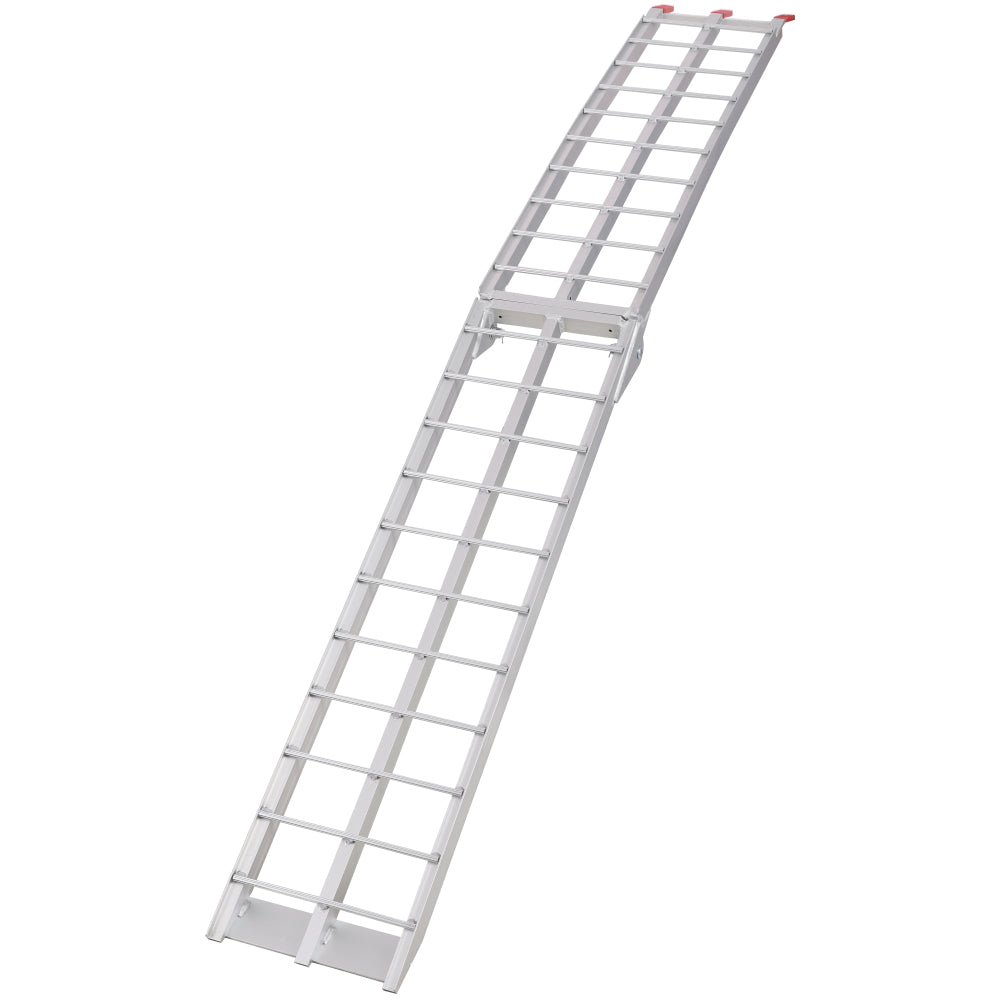 7.5FT Aluminum Loading Ramps, 1500 Lbs Capacity per pair, With safety straps, Motorcycle Ramp, ATV Truck Ramps, Tailgate Ramps, Four Wheeler Ramps for Trucks, Lawn Mower, UTV, 1 PAIR, SILVER Color