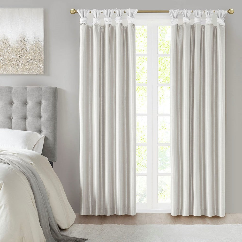Twist Tab Total Blackout Window Curtain Panel Pewter 50x84" Blackout