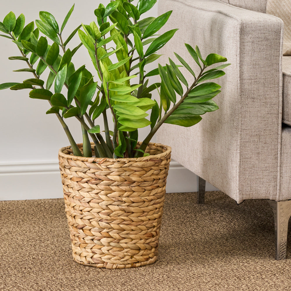 Water Hyacinth Woven Round 11" Storage and Planter Basket
