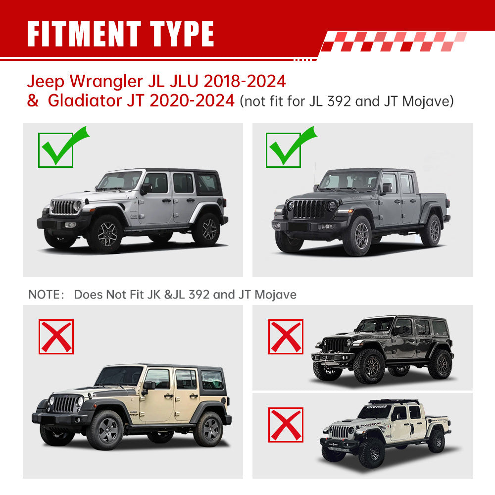 10th Anniversary Engine Hood For Jeep Wrangler JL 2018+ and Jeep Gladiator JT 2018+ ( not fit for JL 392 and JT Mojave )