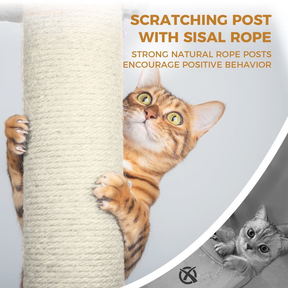 68 Inches Multi-Level Large and Tall Cat Tree beige
