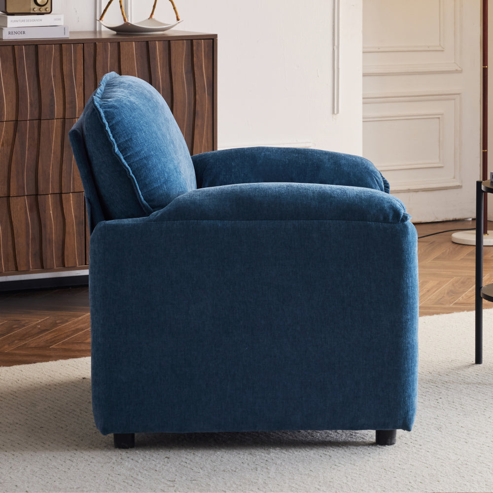 38" Oversized Chenille Lounge Chair - Plush Reading Armchair with Thick Comfort Cushions, High Back Support & Wide Seat, Perfect Accent Chair for Modern Living Room, Cozy Bedroom, Compact Office, Dorm