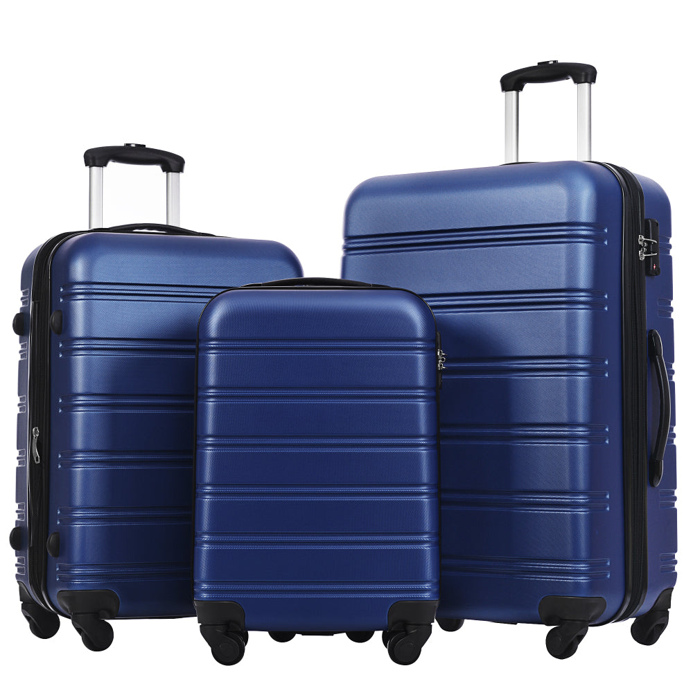 3 Piece Luggage Set Hardside Spinner Suitcase with TSA Lock 20" 24' 28" Available