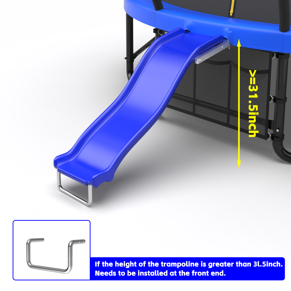Outdoor trampoline slide ,blue