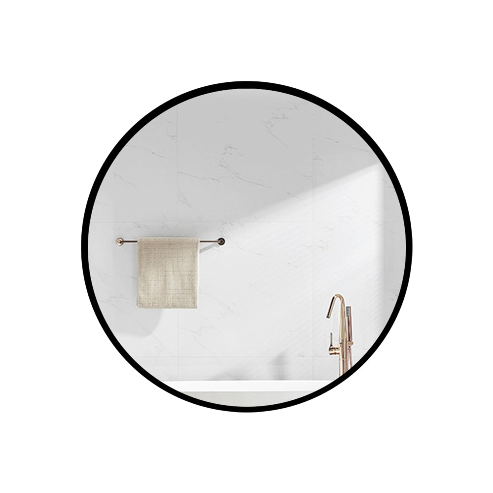 24x24 inch Black Metal Framed Wall mount Bathroom Medicine Cabinet with Mirror