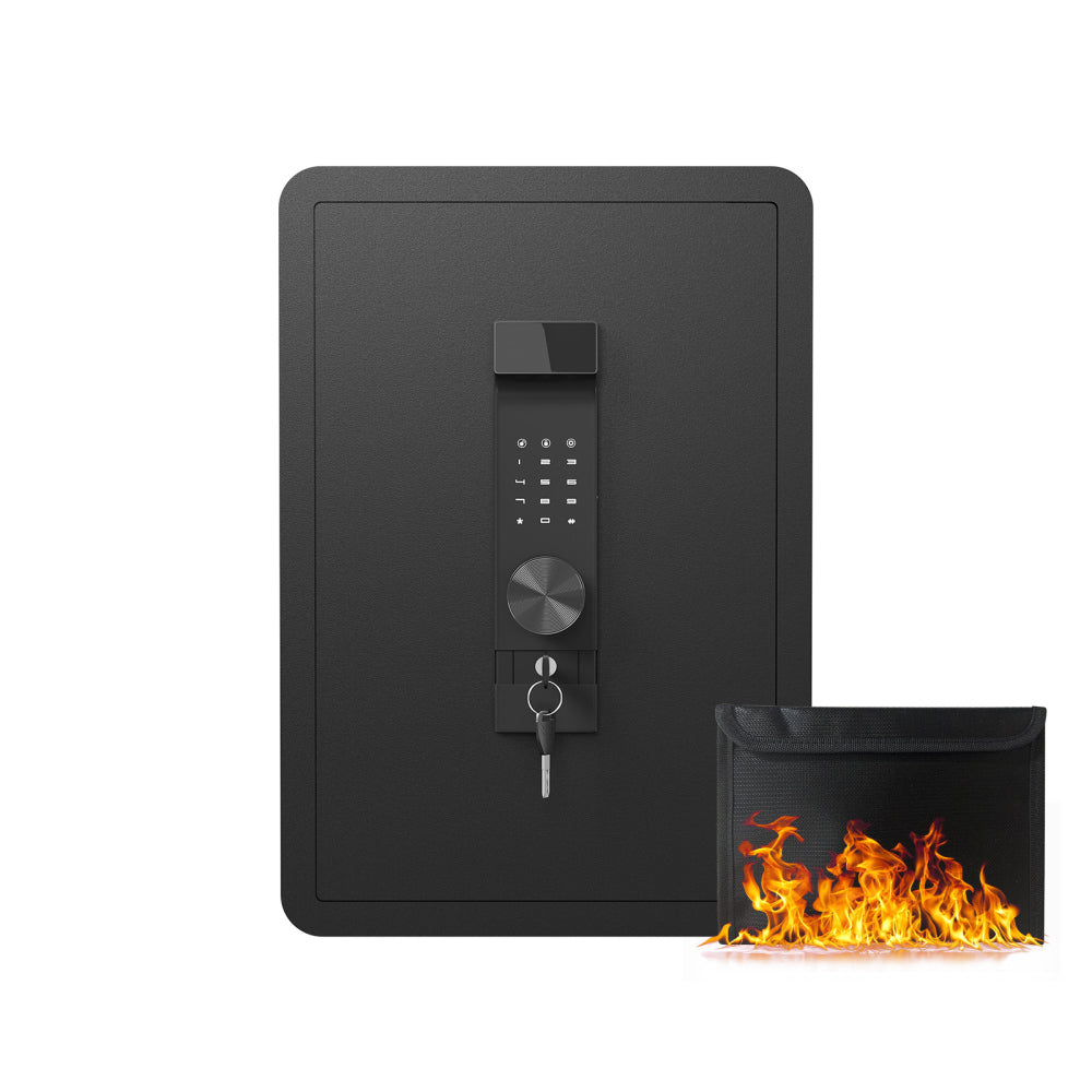High Security Super Large-sized Safe Box with Fireproof and Waterproof Bag, 4.0 Cub Feet Safe with Electronic Password Lock,Safe with Private Inner Cabinet for Home,Office and Hotel