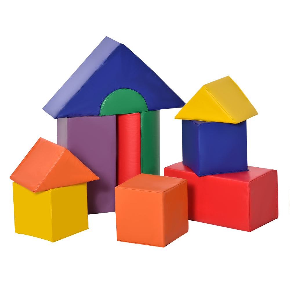 Soozier Foam Climbing Blocks for Toddlers, 11-Piece Baby Soft Foam Play Set, Climb and Crawl Activity Playset Building Blocks for Aged 1-3 Years Old Boys & Girls, Assorted