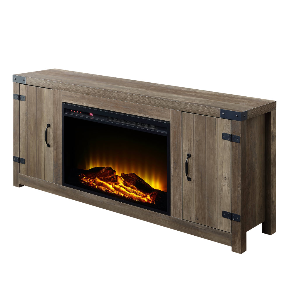 Rustic Oak Fireplace