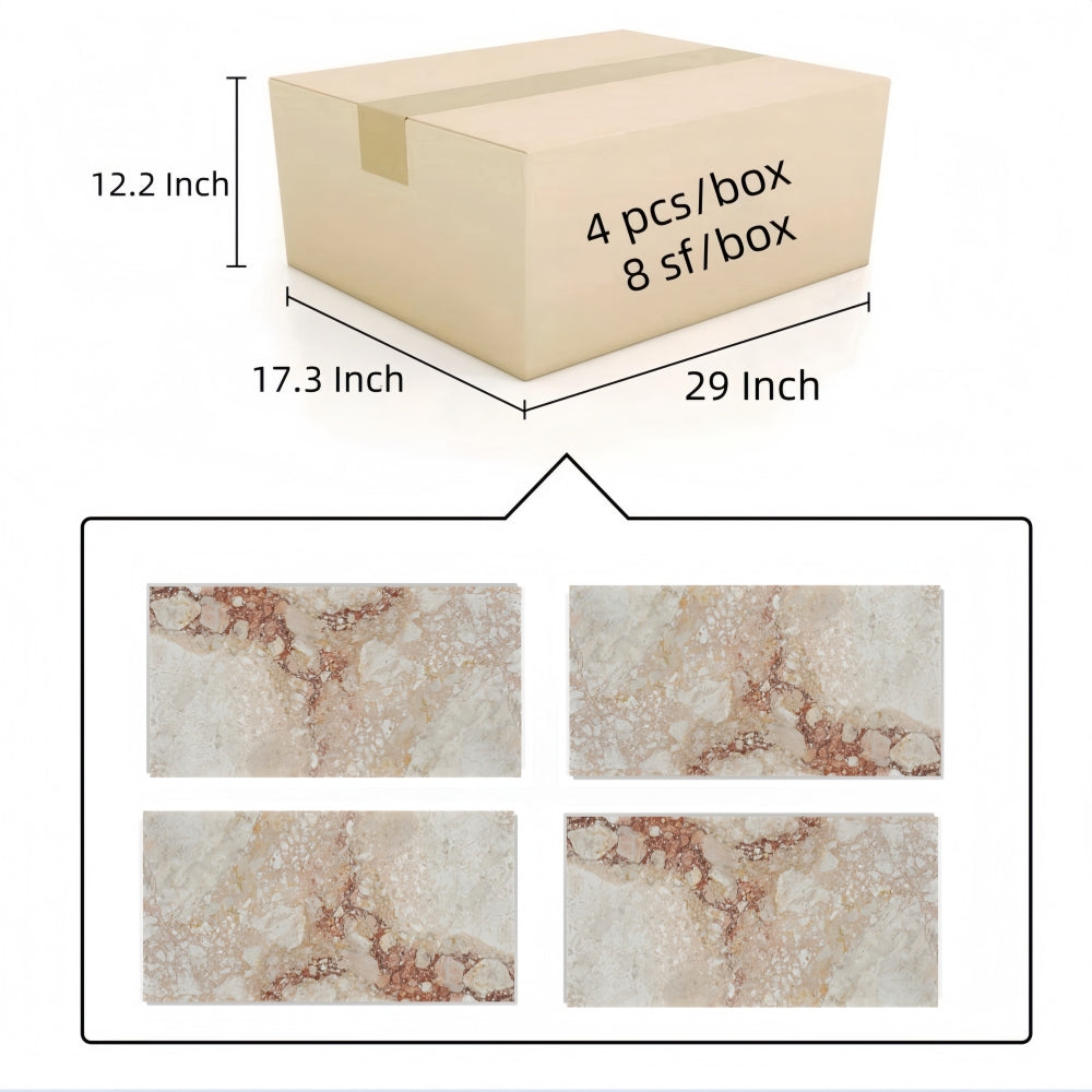 12*24 pink natural marble, natural stone, genuine marble, real marble, for wall and floor, polished marble tile, 1 box 4 pcs