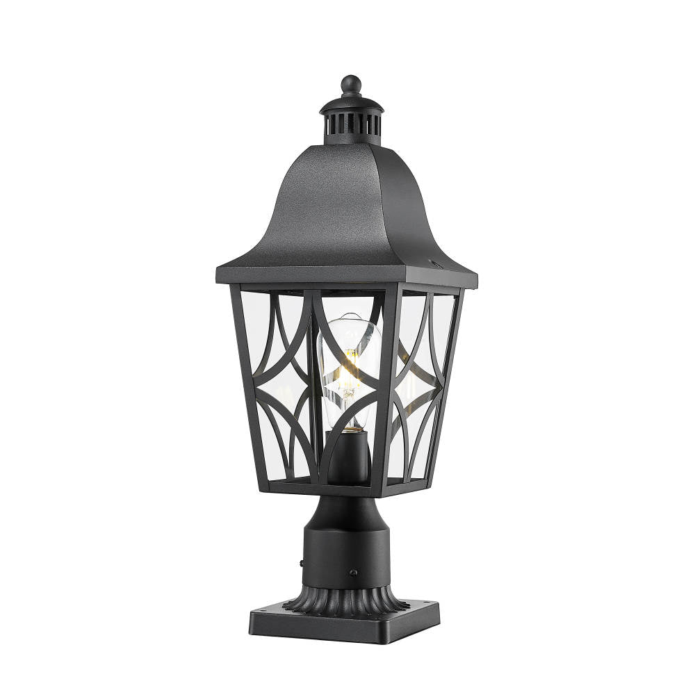 Outdoor Post Lights Lamp Post Light Fixture, Waterproof Aluminum Housing with Glass, Fence Post Deck Lighting for Garden, Patio, Pathway (1 pack)