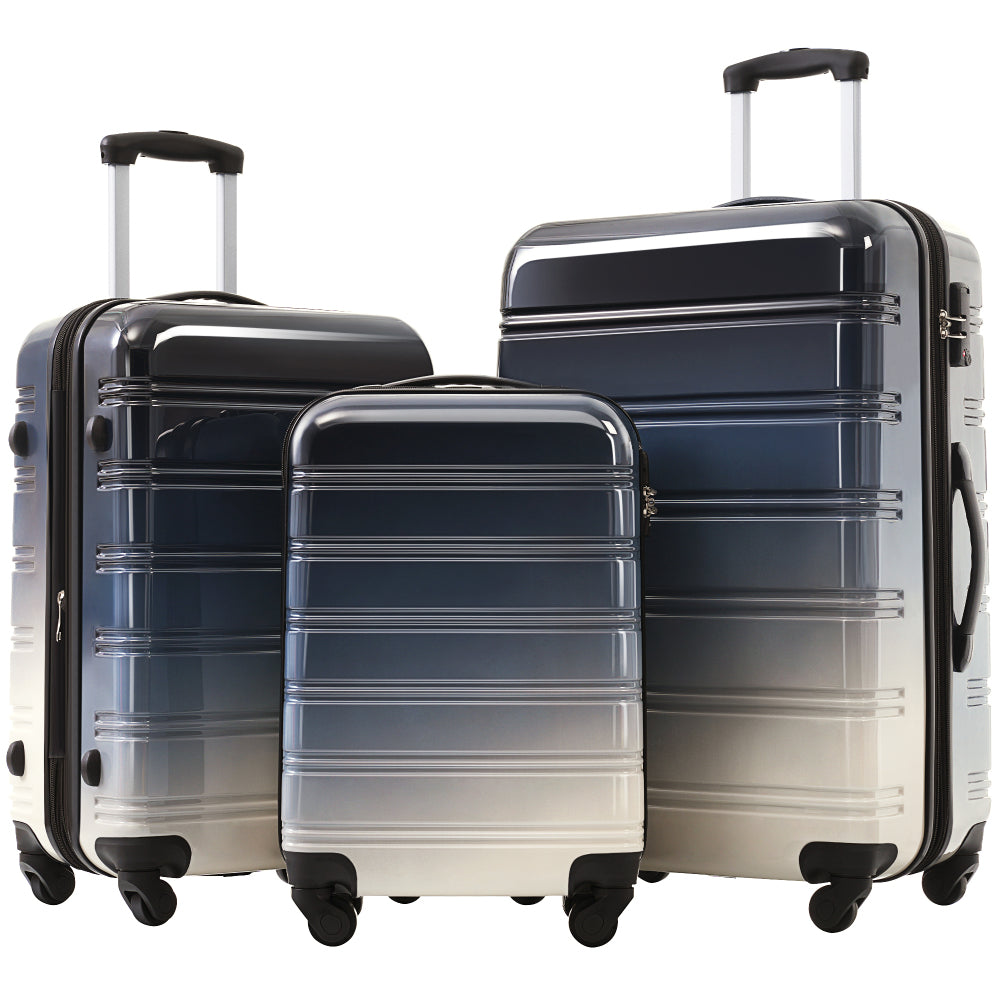3 Piece Luggage Set Hardside Spinner Suitcase with TSA Lock 20" 24' 28" Available