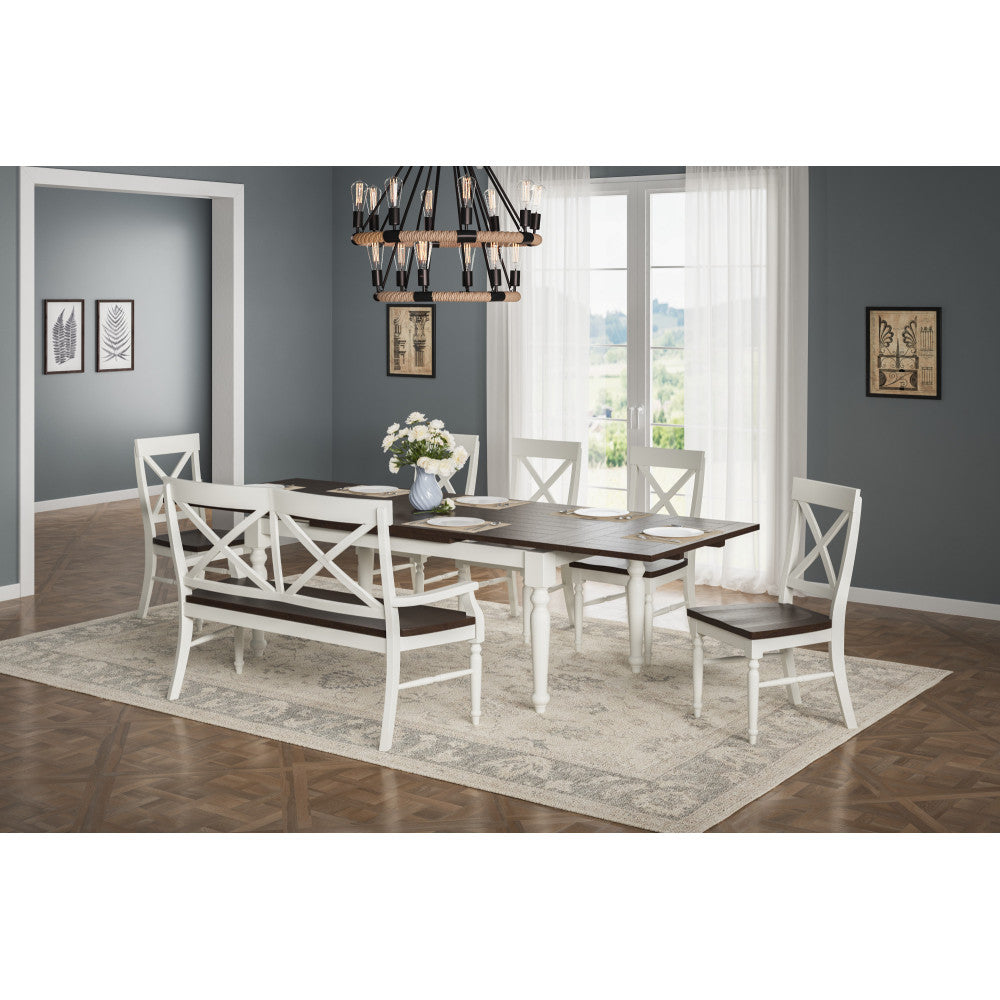Wallace & Bay Mountina Brown And White Bench