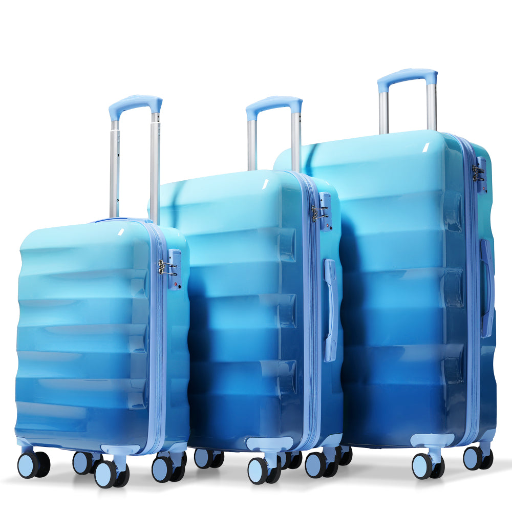 20" Carry-on Luggage with Cup Holder – Lightweight Glossy Hardshell Suitcases with Spinner Wheels, TSA Lock, Airline Approved, 2 Piece Set