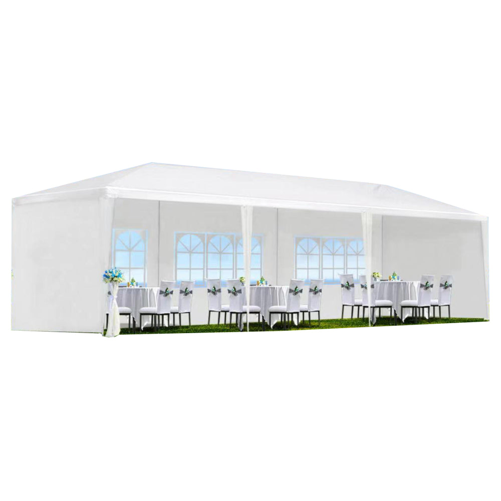 10x20' Wedding Party Canopy Tent Outdoor Gazebo with 6 Removable Sidewalls Black Color