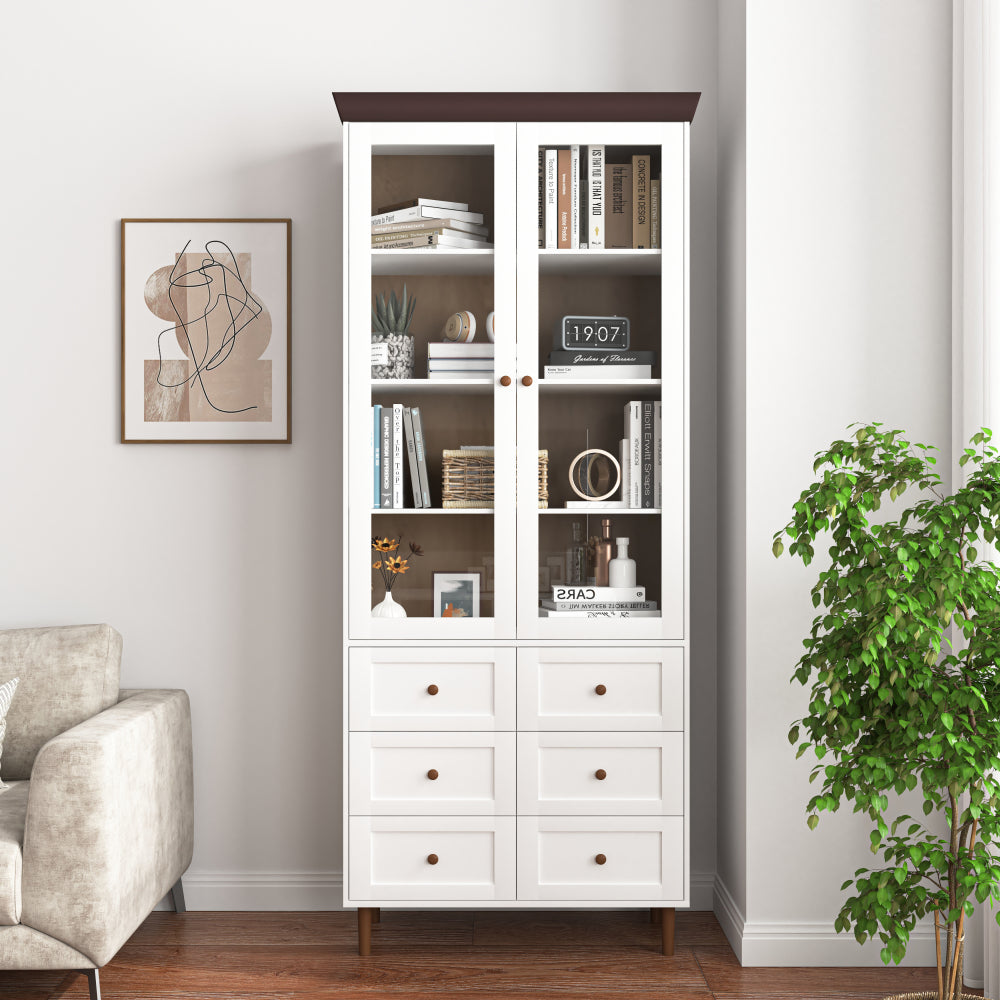 High Gloss Panel Modern TV Console, TV Stand, Entertainment Center with Storage Shelves,TV Cabinet for Living Room, Bedroom, Cloud White 63x15.74x19.68 inch