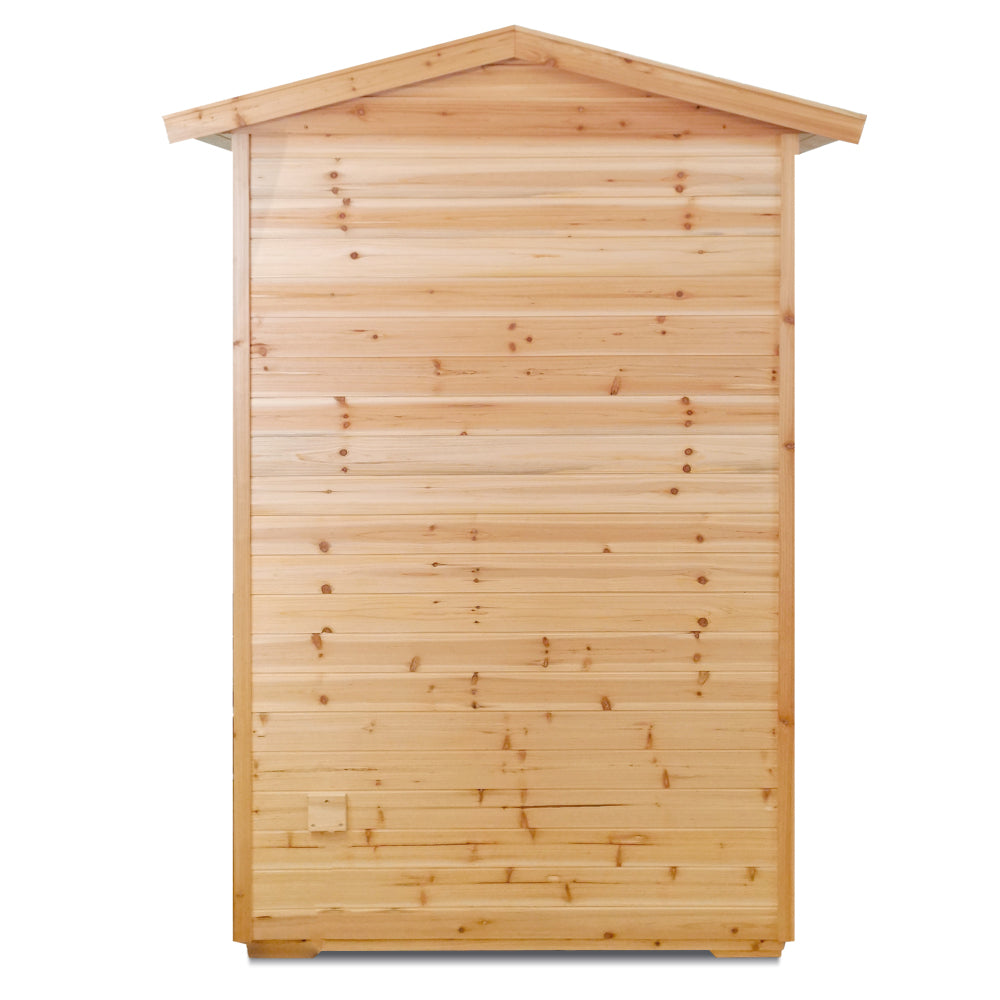 Two person Far infrared old fir outdoor sauna room