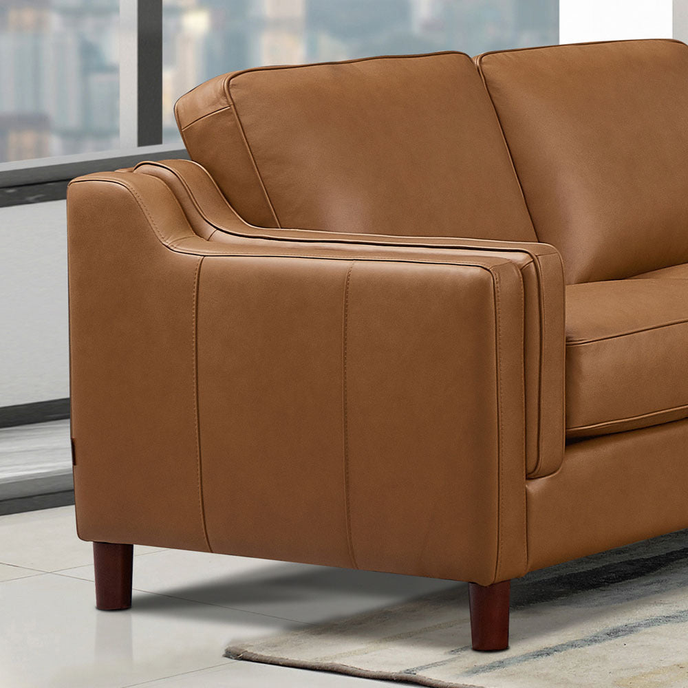 Bella Top Grain Leather Loveseat