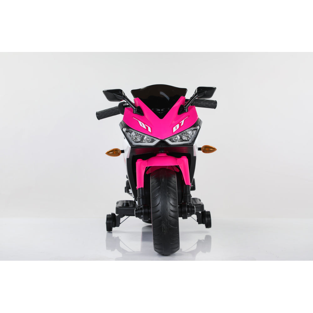 Electric motorcycle/ 12V Kids toys motorcycle/Kids electric car/electric ride on toys for 3 4 5 6 years Boys Girls with Training Wheels/manual throttle/ drive by hand/Lighting wheels