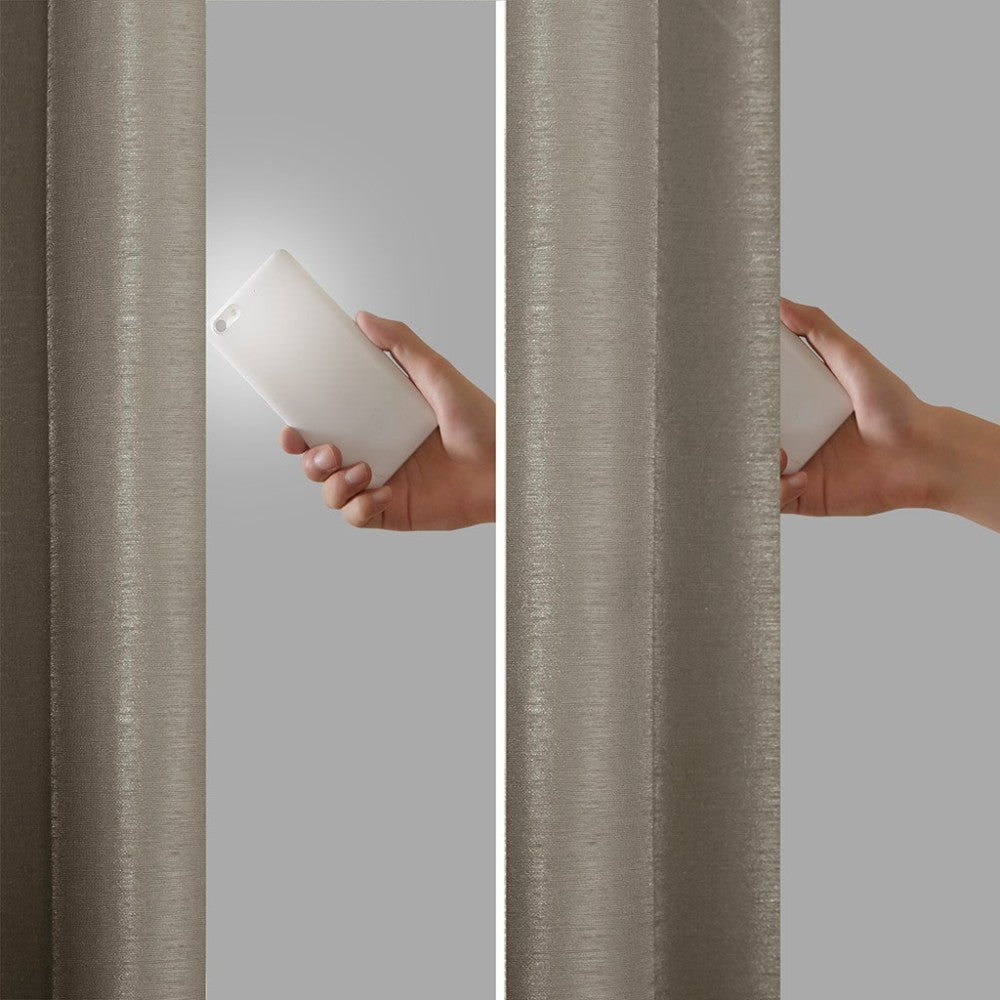 Twist Tab Total Blackout Window Curtain Panel Pewter 50x95" Blackout