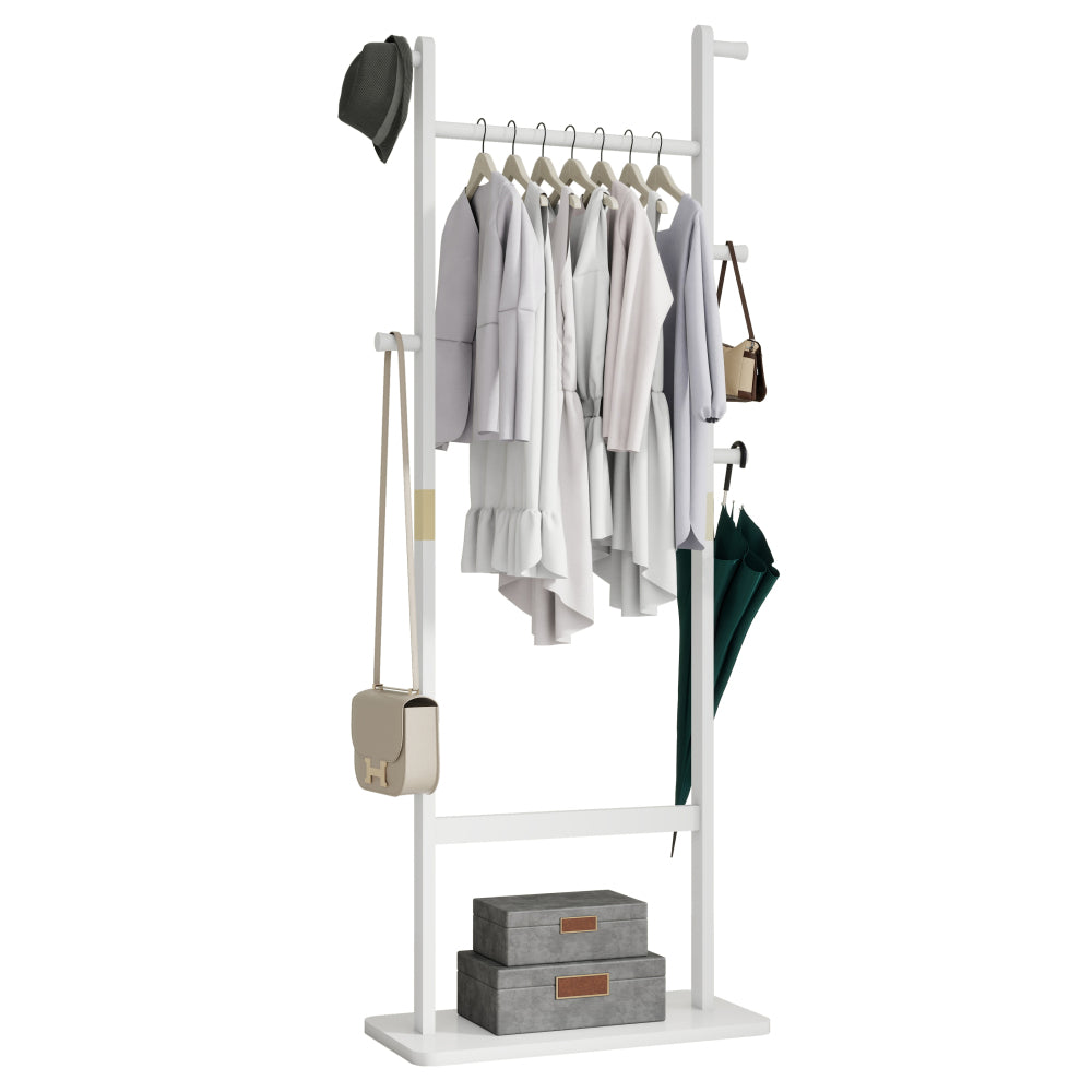 Coat Racks solid wood hanger 23.6* 11*64.1in Solid environmental protection easy to assemble beautiful can be placed in the bedroom/entrance/living room (white)