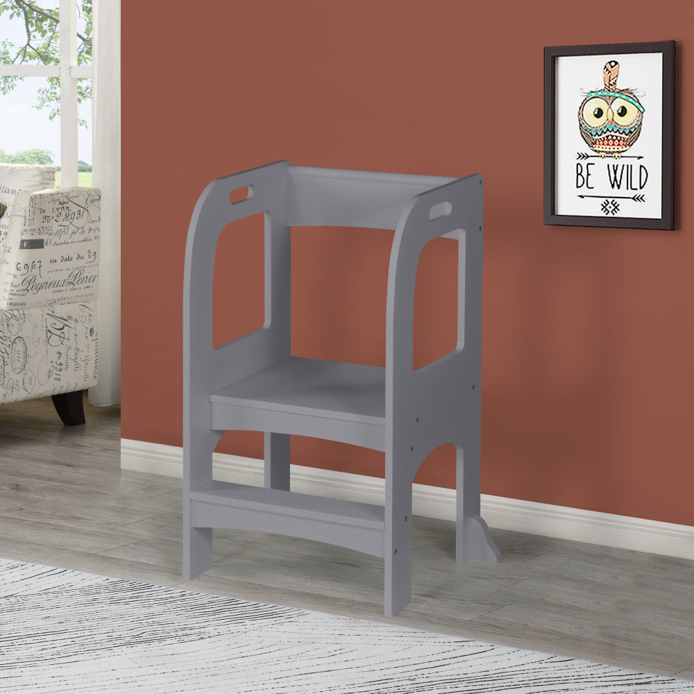 Child Standing Tower, Step Stools for Kids, Toddler Step Stool for Kitchen Counter, White