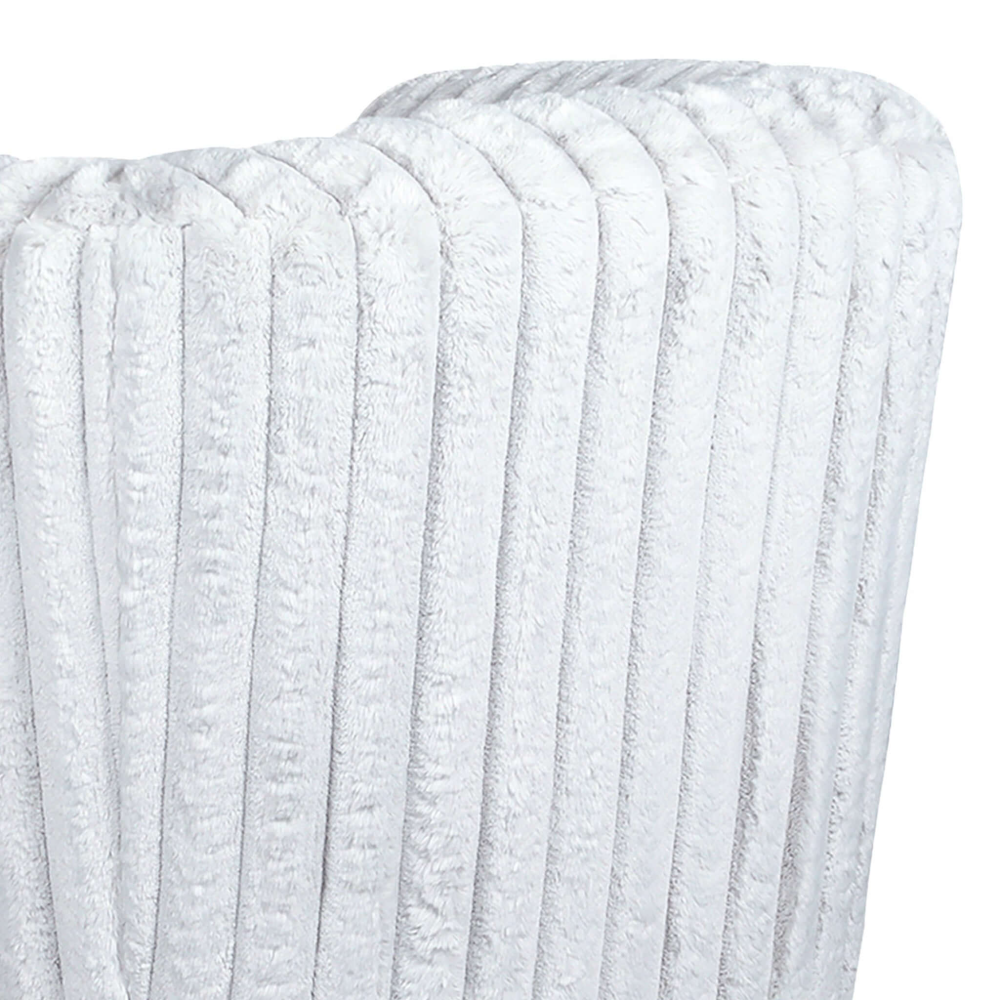 Mira White Velvet Swivel Chair