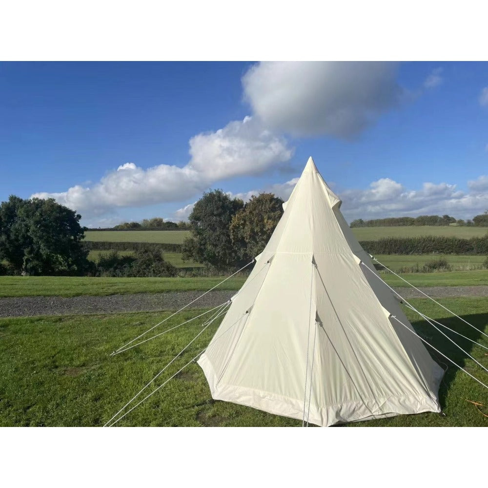 SAM&HAIBEI Bell Tent 4 Season 9.85ft Glamping Tent, Hot Tent,Ideal for Family Camping, Hiking,Canvas Tent with Aluminum Pole. Support Camouflage Fabric Customization