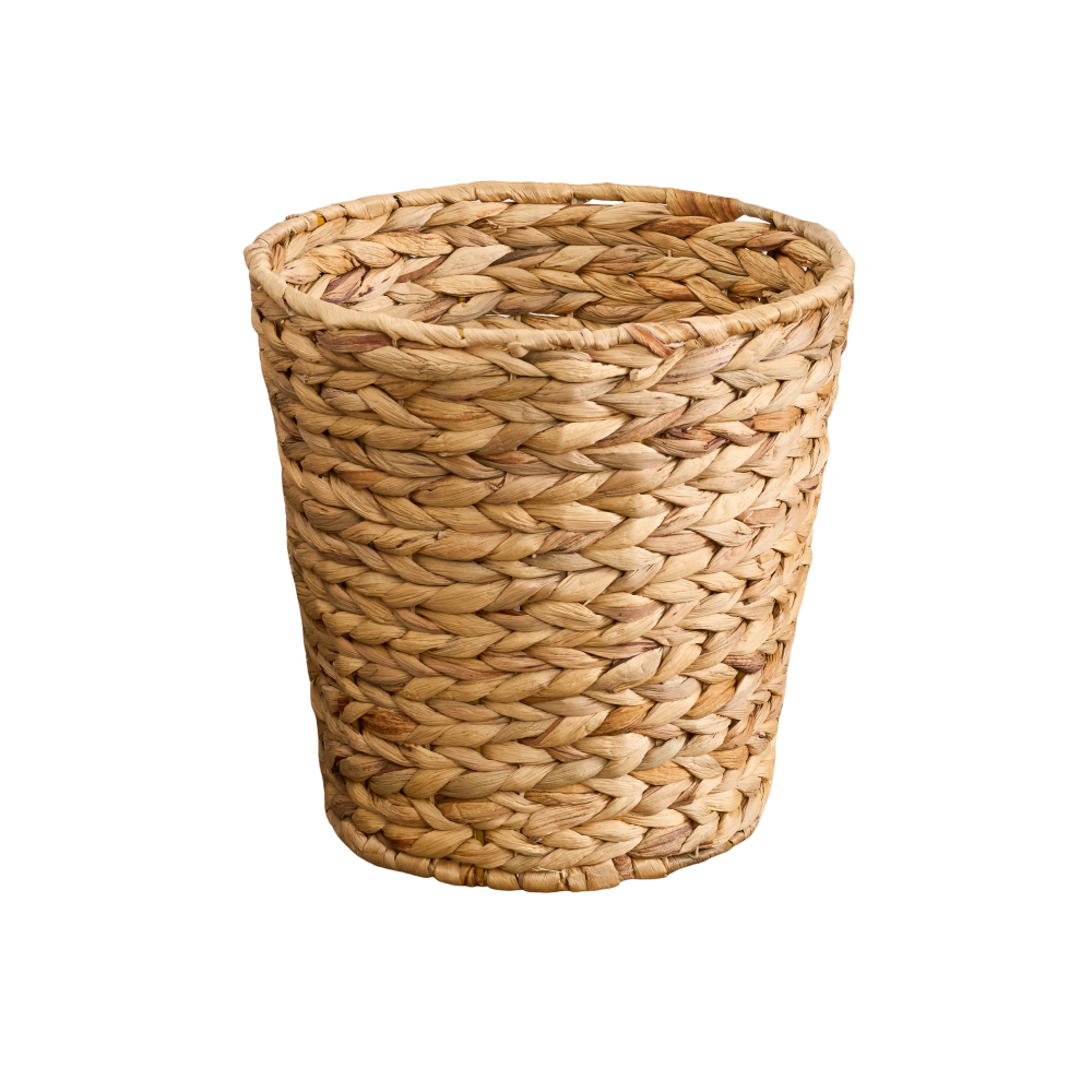Water Hyacinth Woven Round 11" Storage and Planter Basket