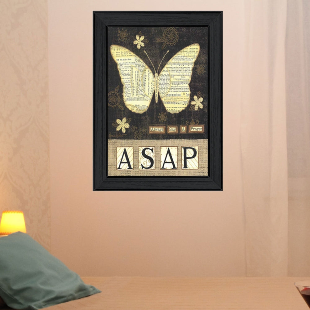 "Always Say a Prayer" By Annie LaPoint, Printed Wall Art, Ready To Hang Framed Poster, Black Frame