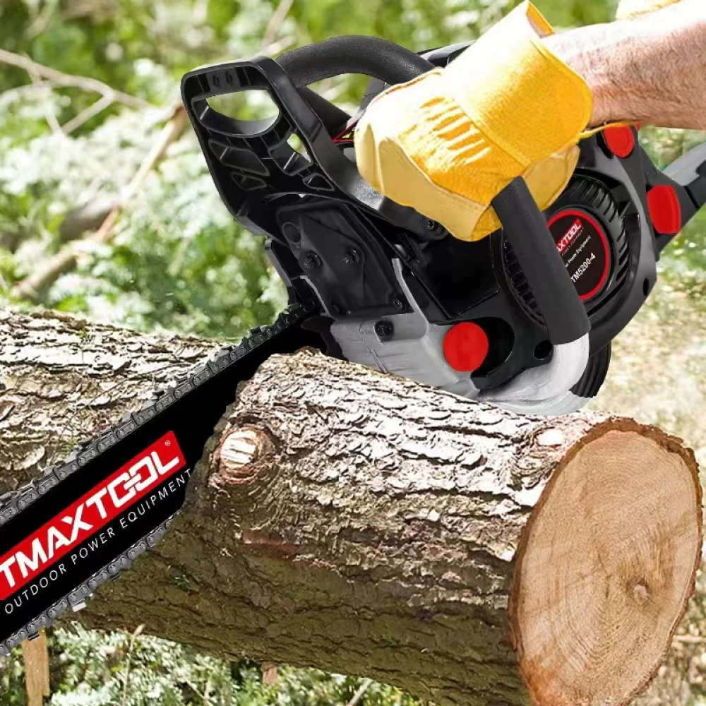 TMAXTOOL 62cc Powerful 20 inch Gas Chainsaw with 2 Stroke - Perfect for Pruning, Limbing, and Sawmill Operations-black